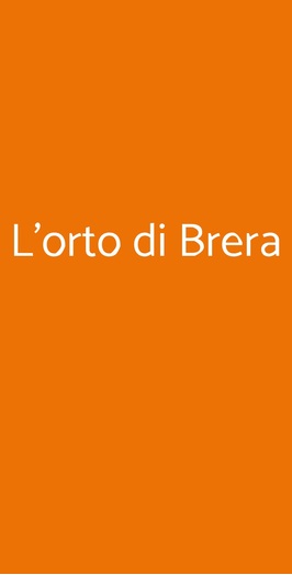 L'orto Di Brera, Milano