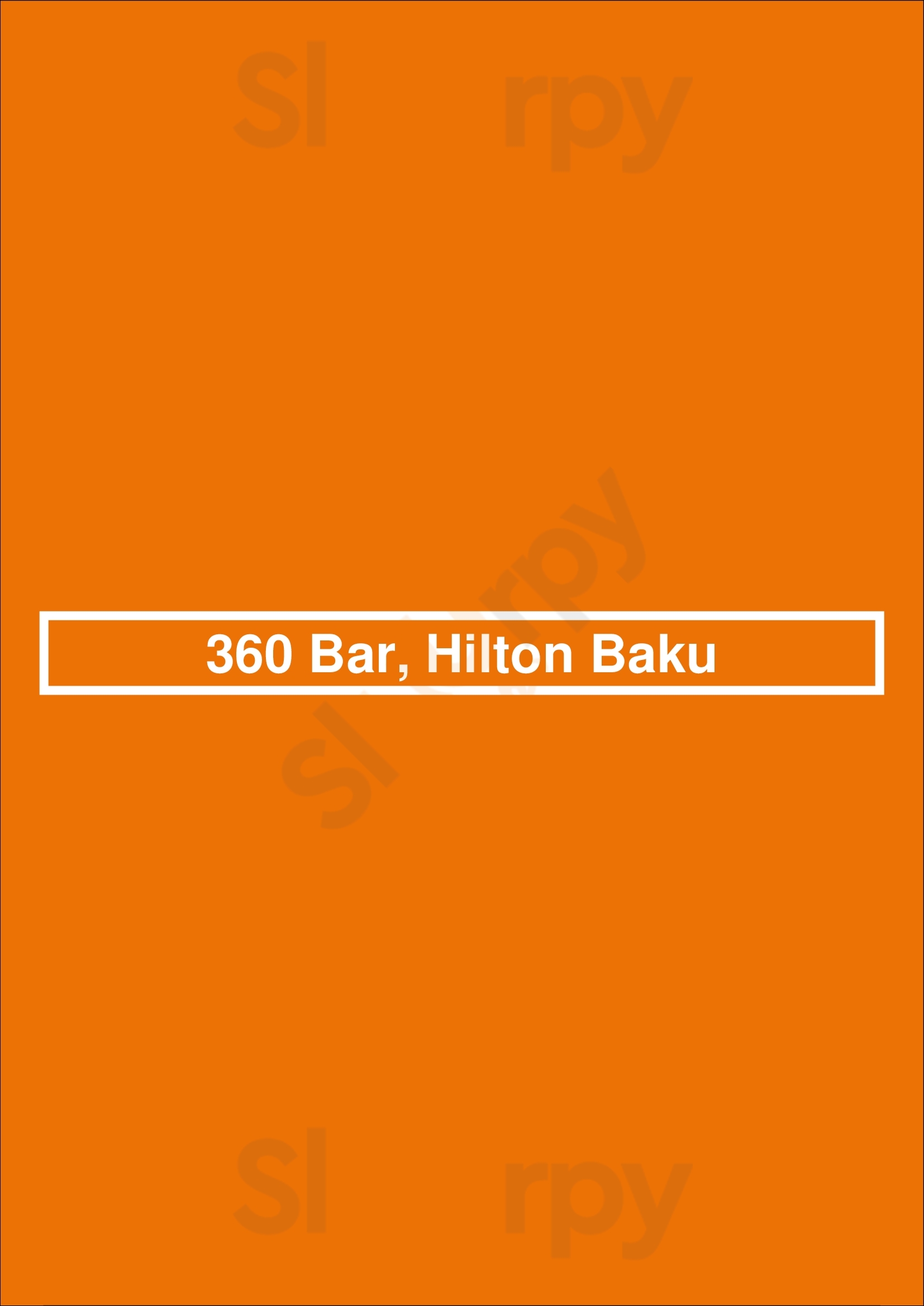 360 Bar Баку Menu - 1