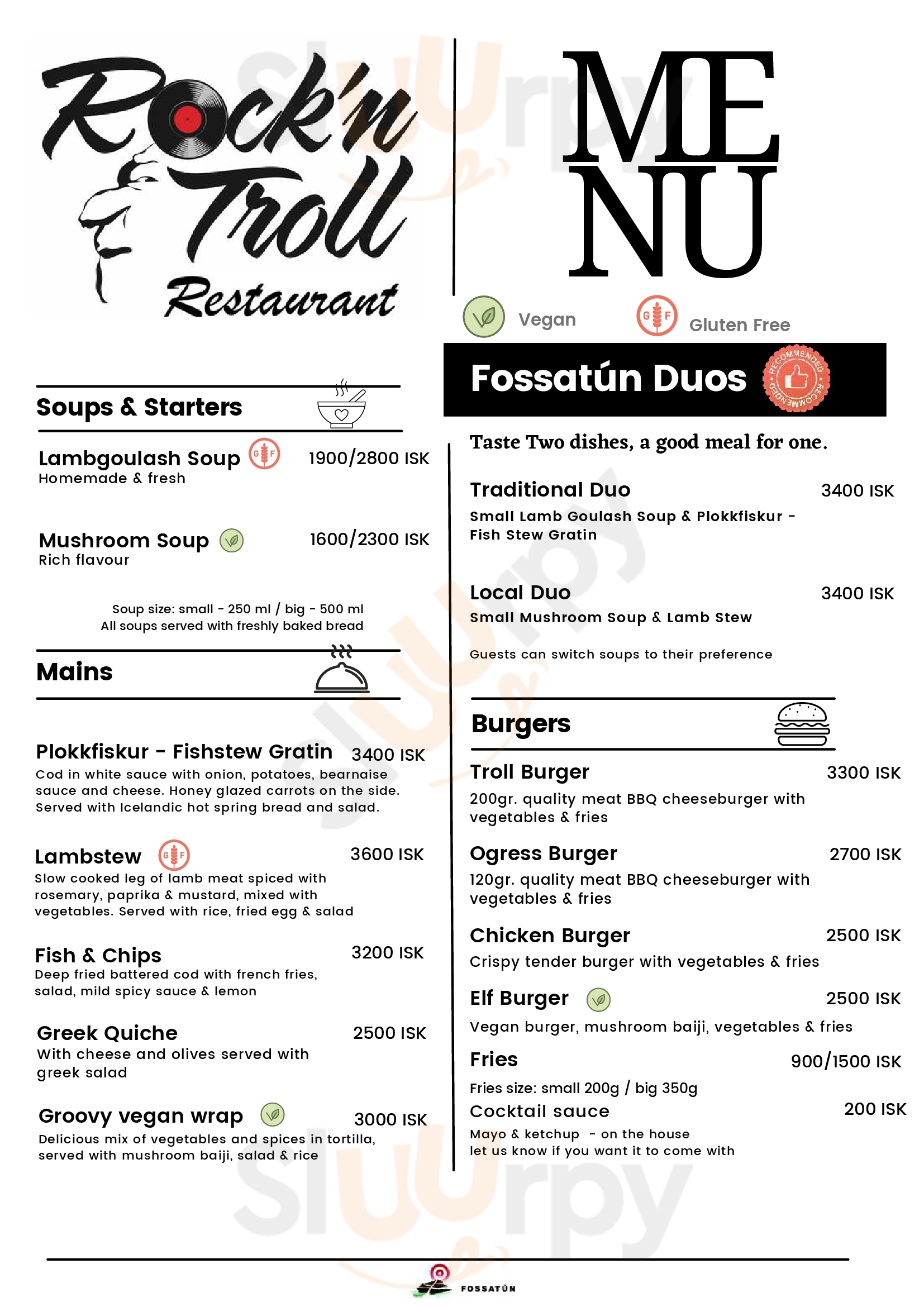 Fossatun Borgarbyggd Menu - 1