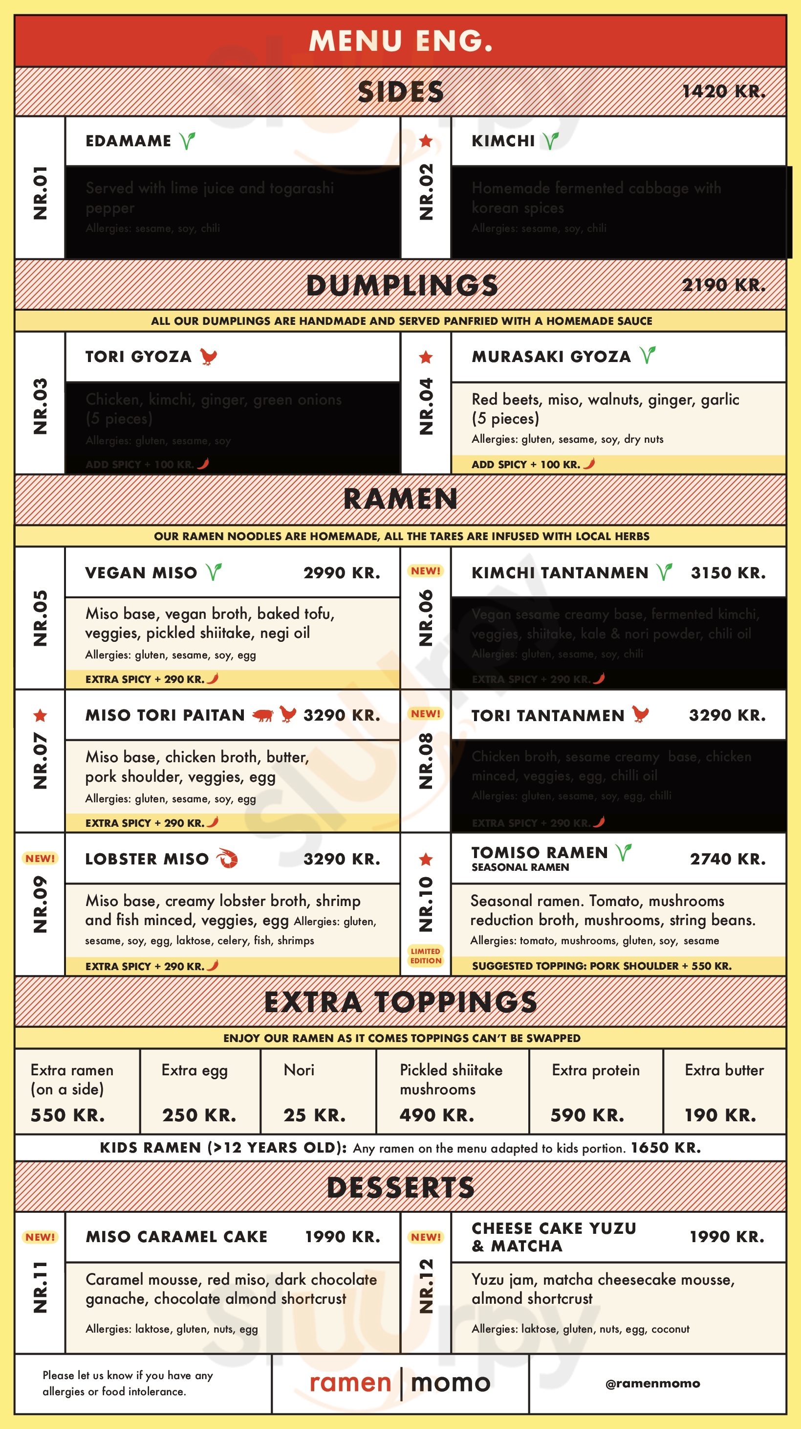 Ramen Momo Reykjavik Menu - 1