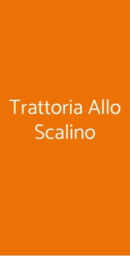 Trattoria Allo Scalino, Milano