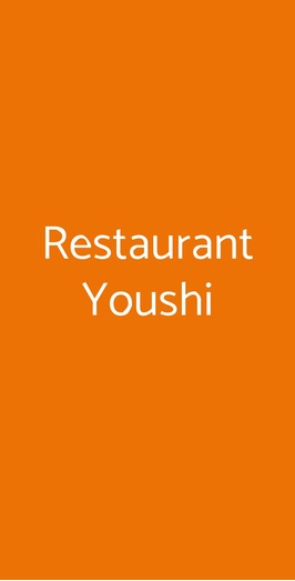 Restaurant Youshi, Milano