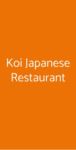 Koi Japanese Restaurant, Milano