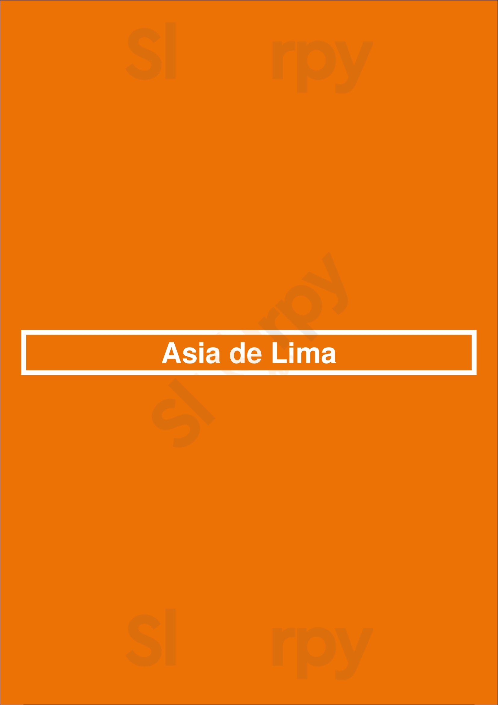 Asia De Lima Santurce Menu - 1