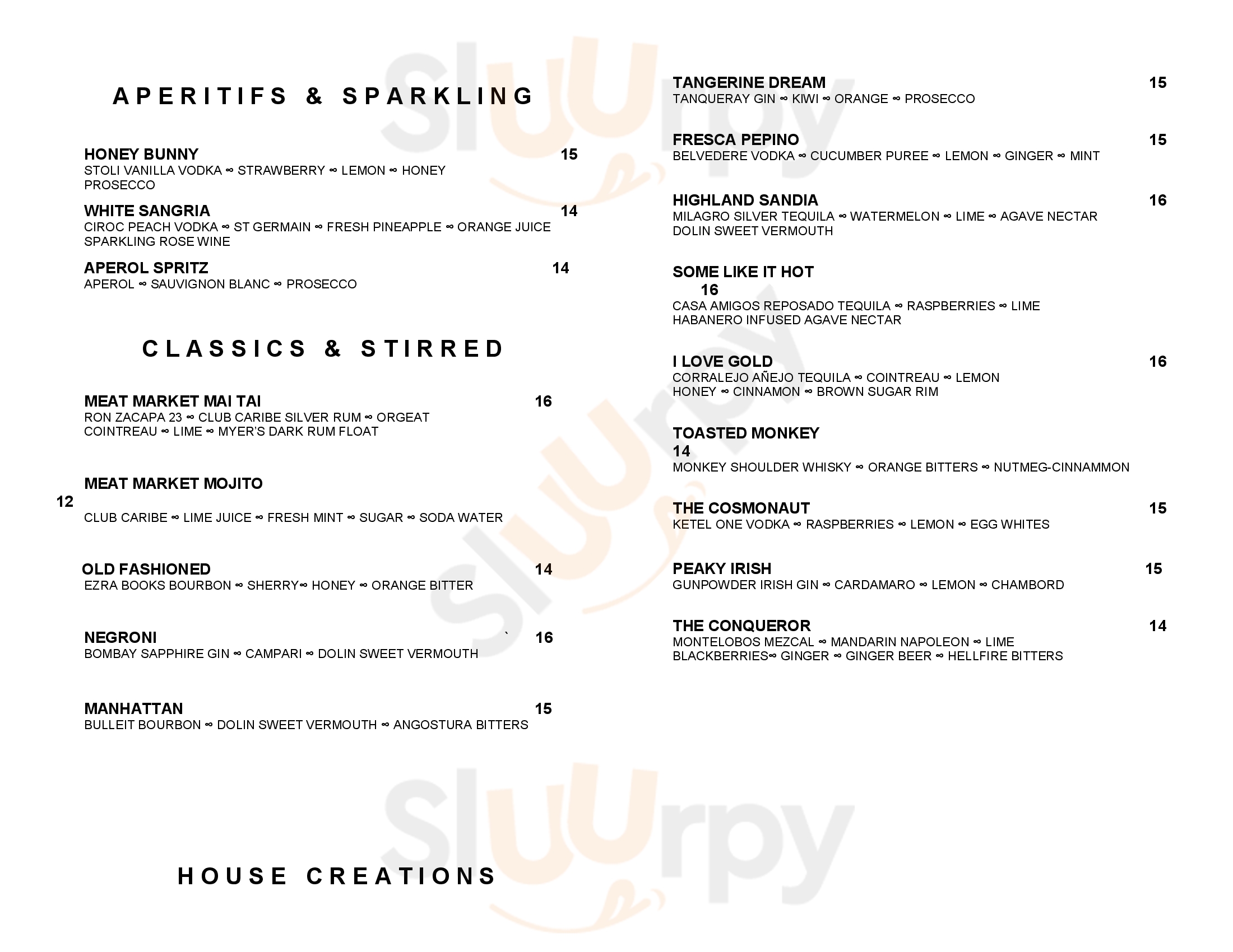 Meat Market Miami Carolina Menu - 1