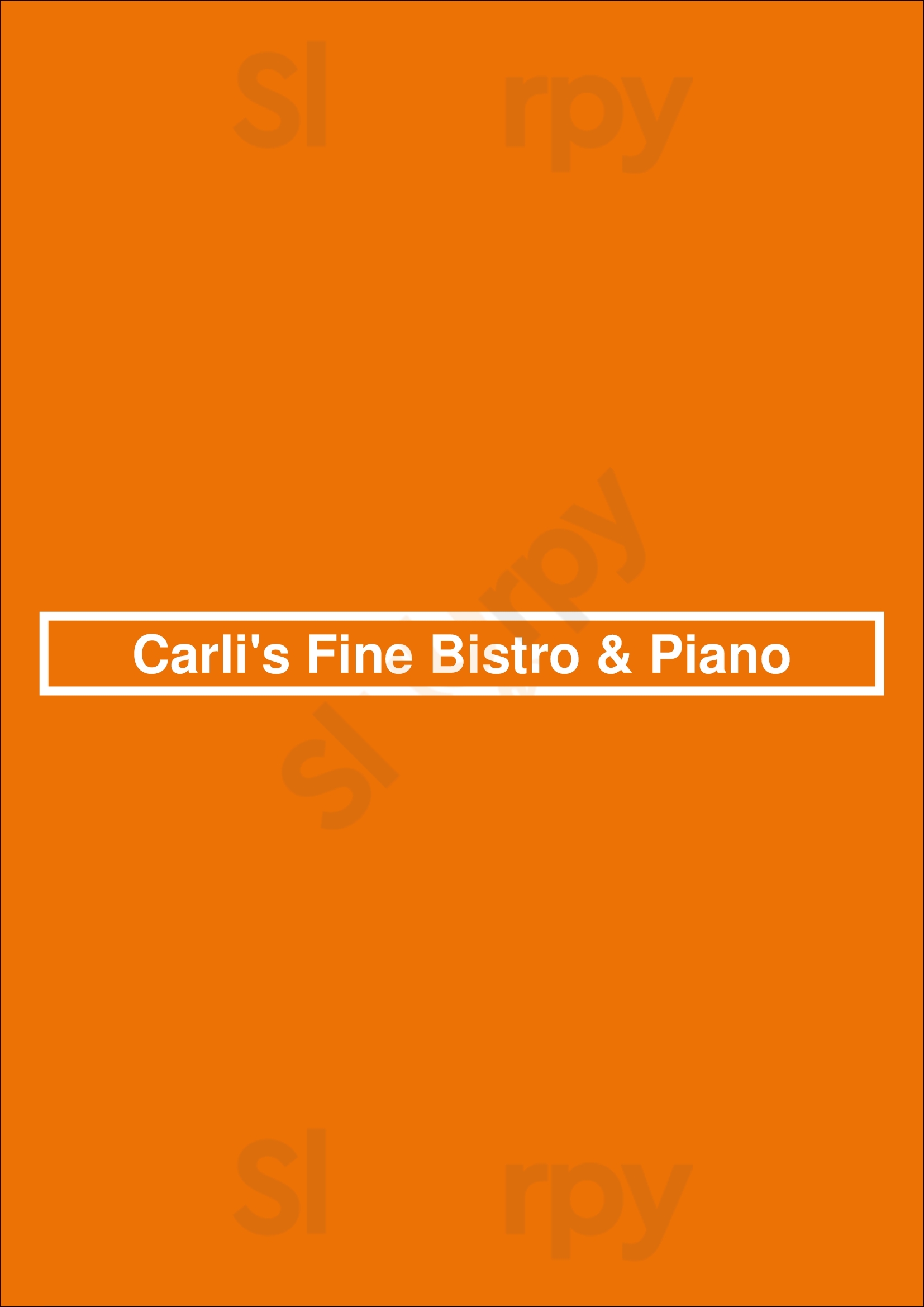 Carli's Fine Bistro & Piano San Juan Menu - 1