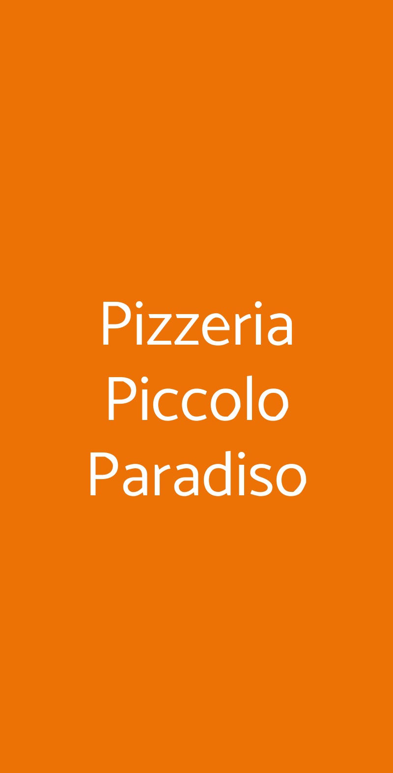 Pizzeria Piccolo Paradiso Milano Menù - 1