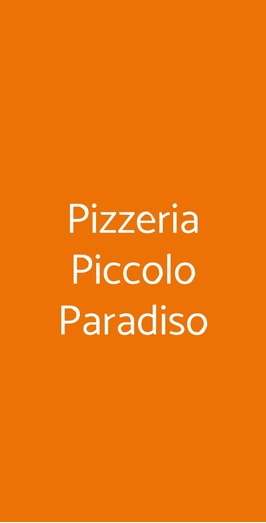 Pizzeria Piccolo Paradiso, Milano