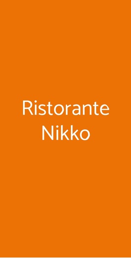 Ristorante Nikko, Milano