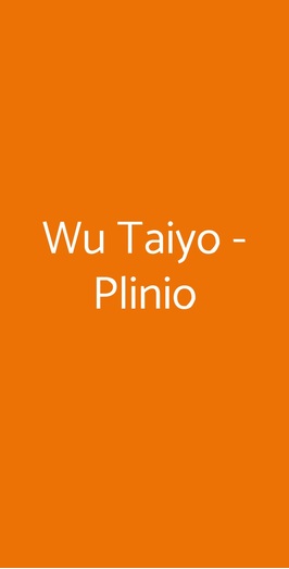 Ristorante Wu Taiyo, Milano