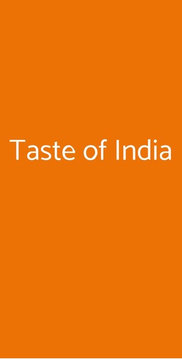 Taste Of India, Milano