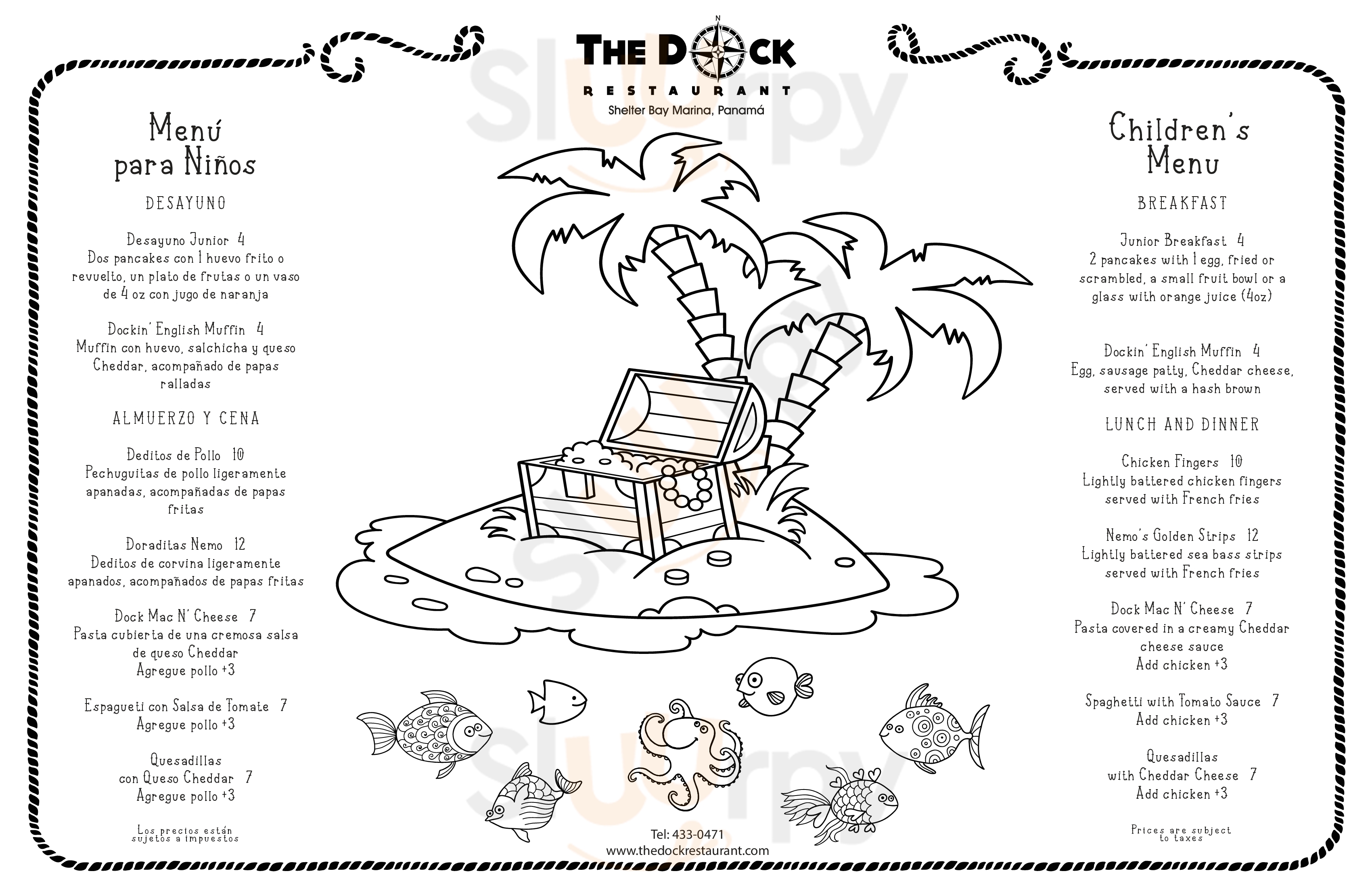 The Dock Restaurant Fort Sherman Menu - 1