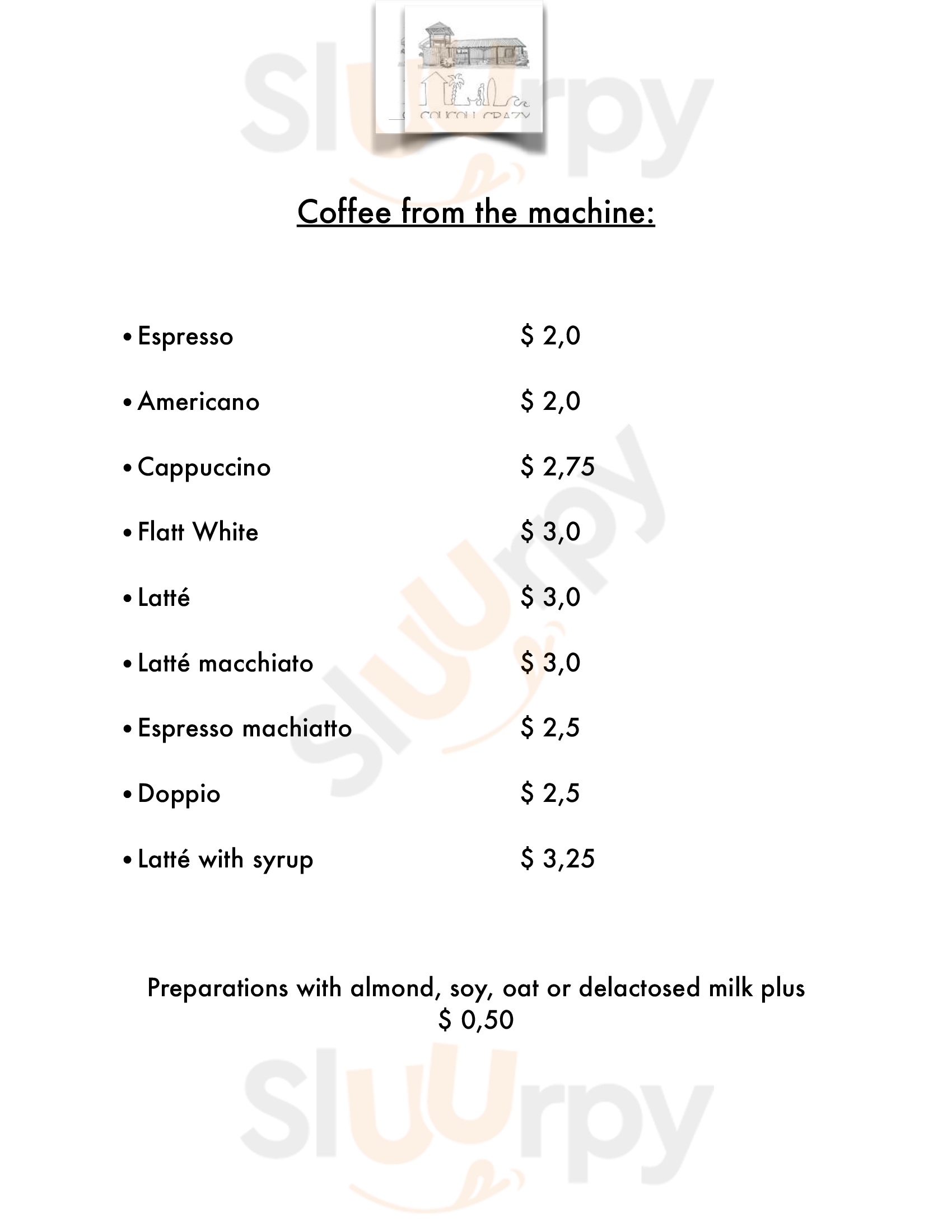 Coucou Crazy Pedasí Menu - 1