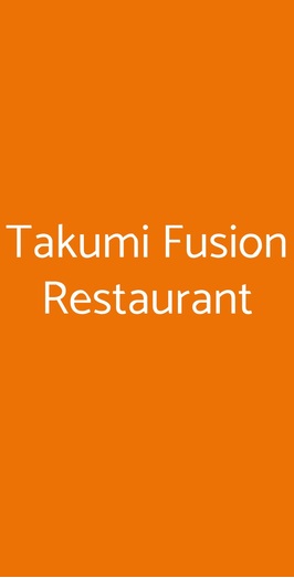 Takumi Fusion Restaurant, Milano