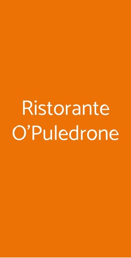 Ristorante O'puledrone, Sorrento