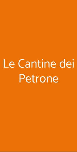 Le Cantine Dei Petrone, Napoli