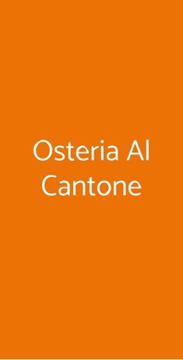 Osteria Al Cantone, Roverbella