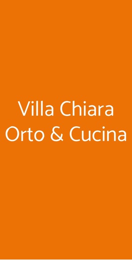 Villa Chiara Orto & Cucina, Vico Equense