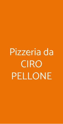 Pellone Ciro Pizzeria, Napoli