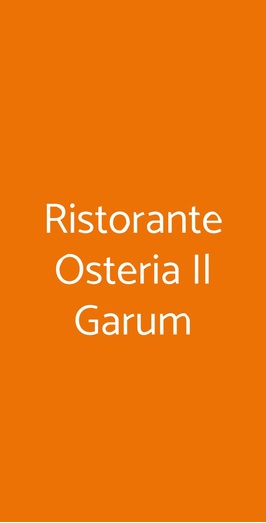 Osteria Ristorante Il Garum, Napoli