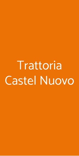 Trattoria Castel Nuovo, Napoli