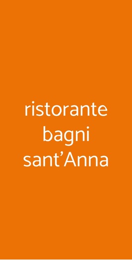 Ristorante Bagni Sant’anna, Sorrento