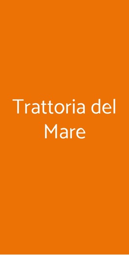 Trattoria Del Mare, Pozzuoli