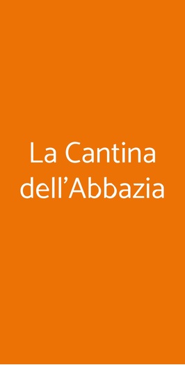 La Cantina Dell'abbazia, Pozzuoli