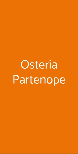 Osteria Partenope, Napoli