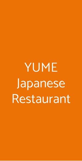 Yume Japanese Restaurant