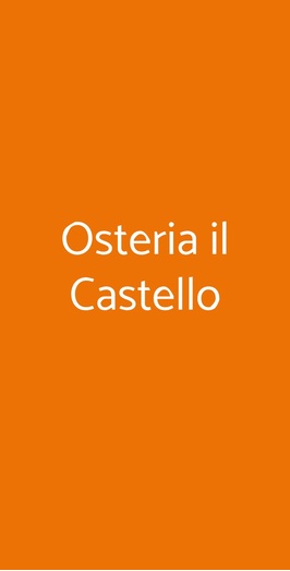 Osteria Il Castello, Arcore