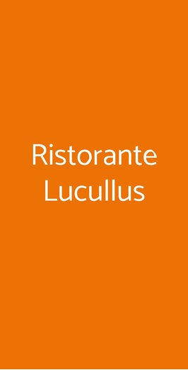 Lucullus Ristorante, Pompei