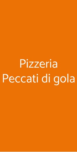 Pizzeria Peccati Di Gola, Meta