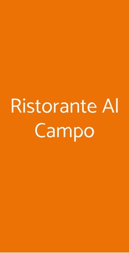 Ristorante Al Campo, Monza