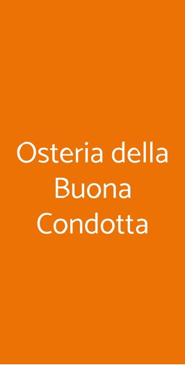 Osteria Della Buona Condotta, Ornago