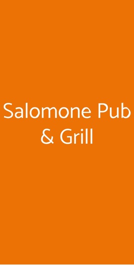 Salomone Pub E Grill Vomero, Napoli