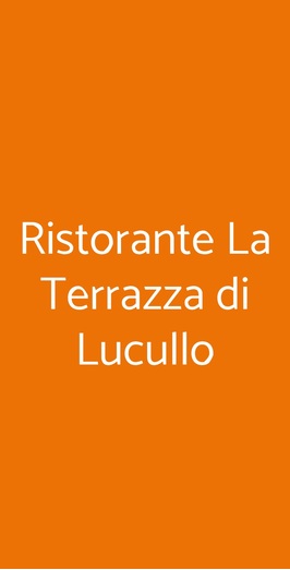 Ristorante  La Terrazza Di Lucullo, Anacapri