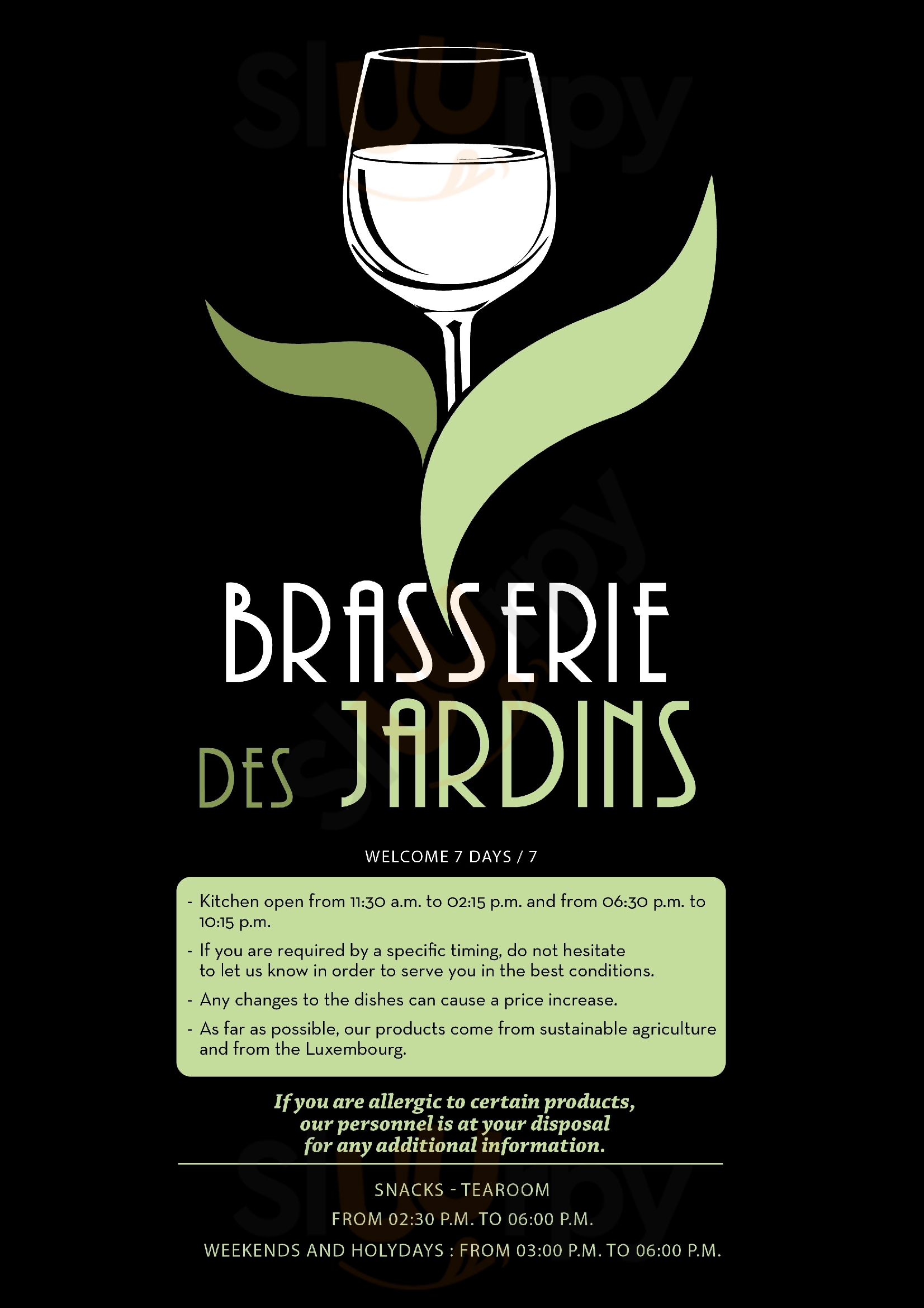 Brasserie Des Jardins Luxembourg Menu - 1
