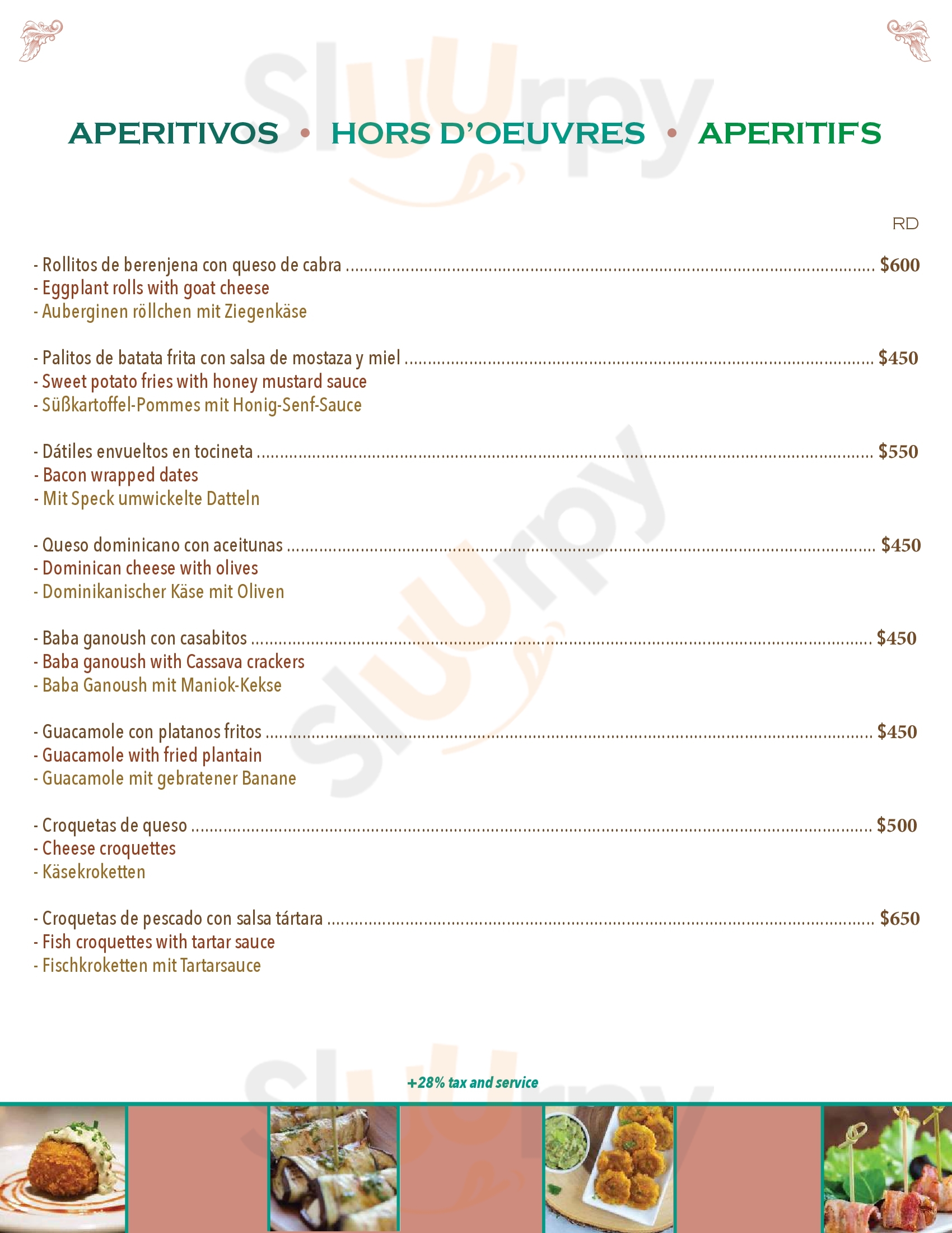 Villa Serena Restaurant Las Galeras Menu - 1
