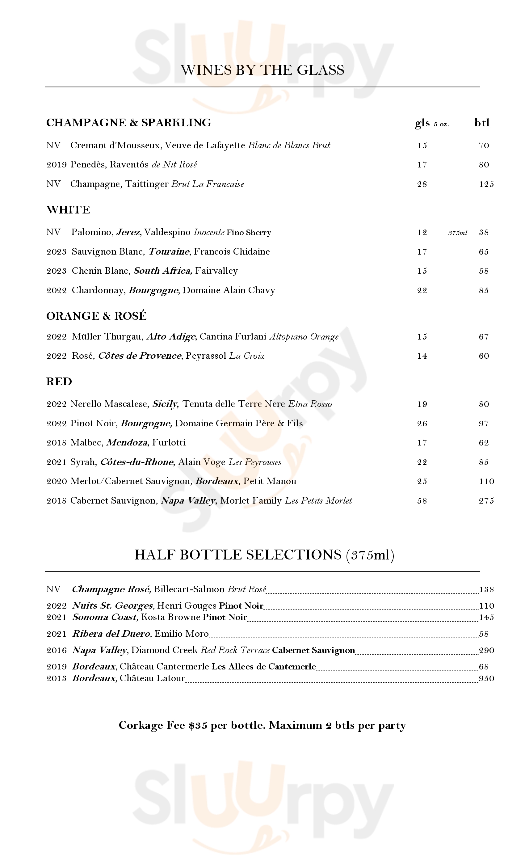 Doris Metropolitan Santa Ana Menu - 1