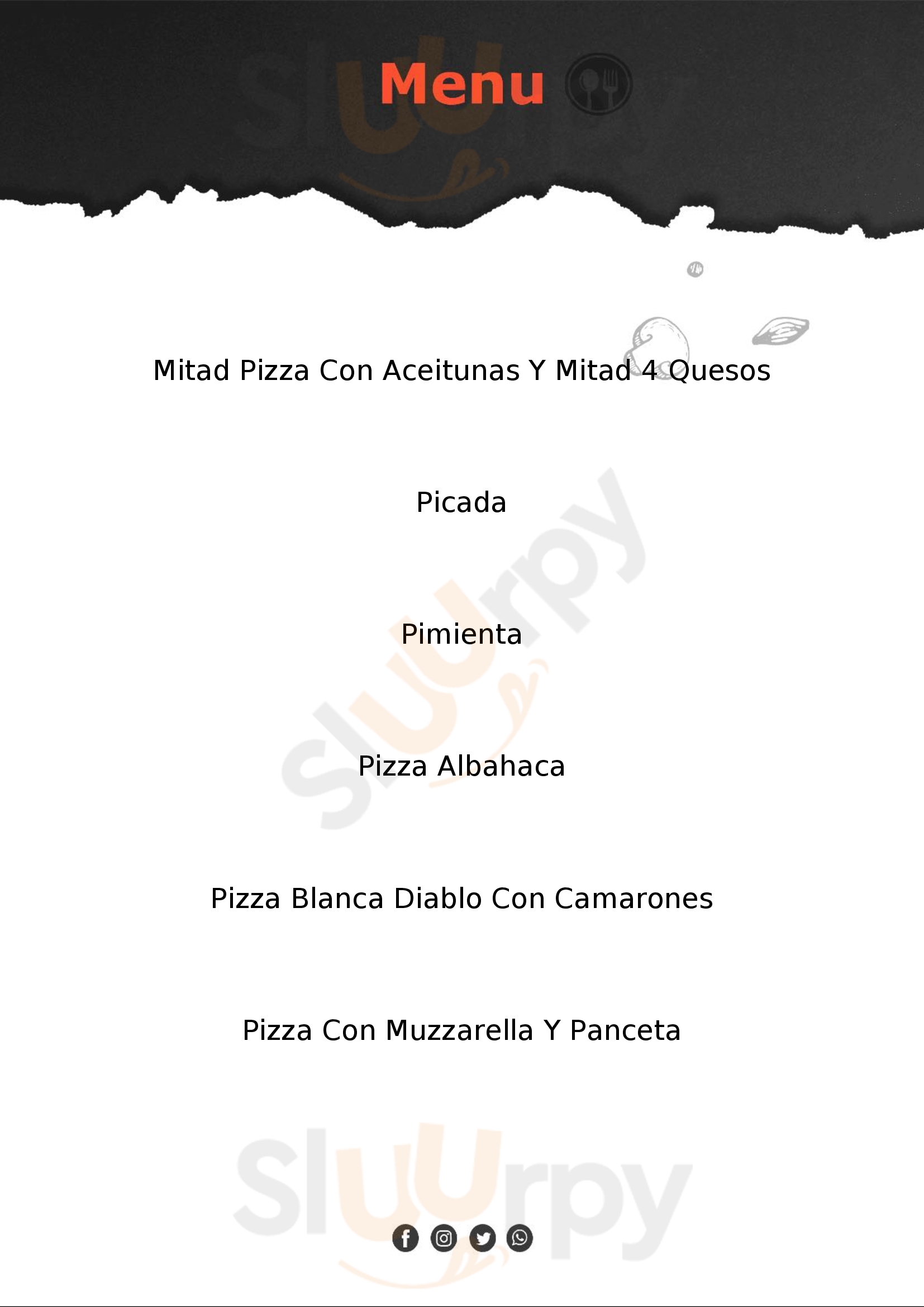 La Cascaruda Pizzeria Punta del Diablo Menu - 1