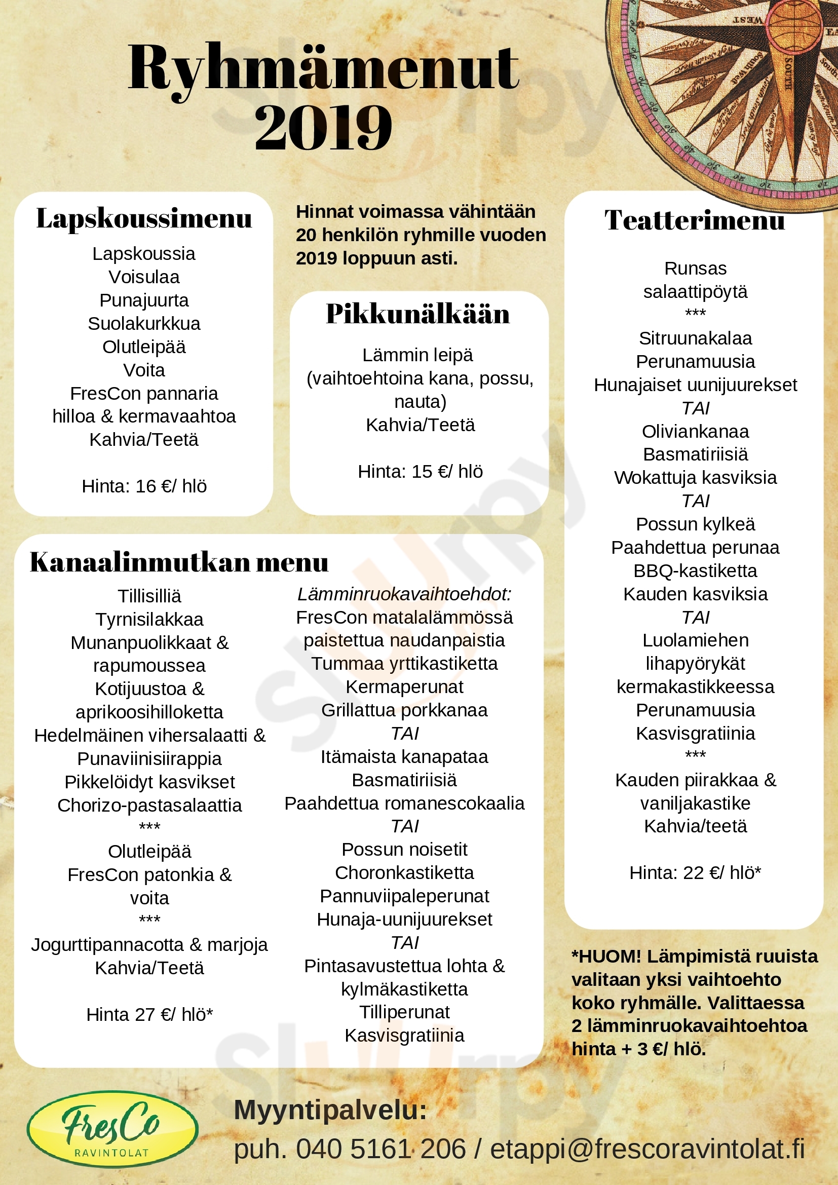Teatteriravintola Ankkuri Rauma Menu - 1