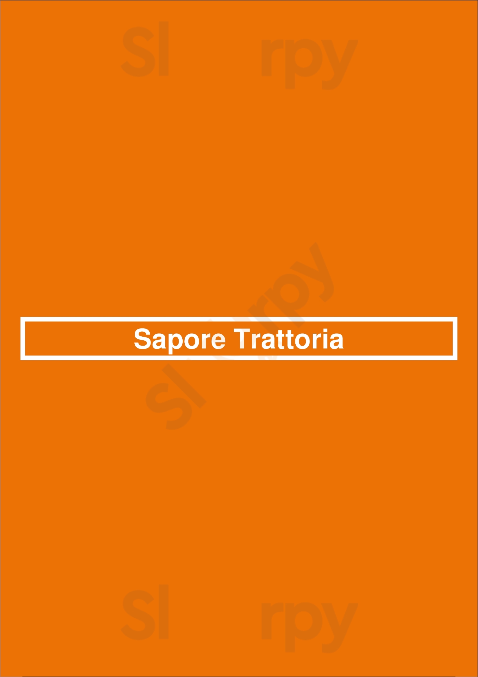 Sapore Trattoria San José Menu - 1