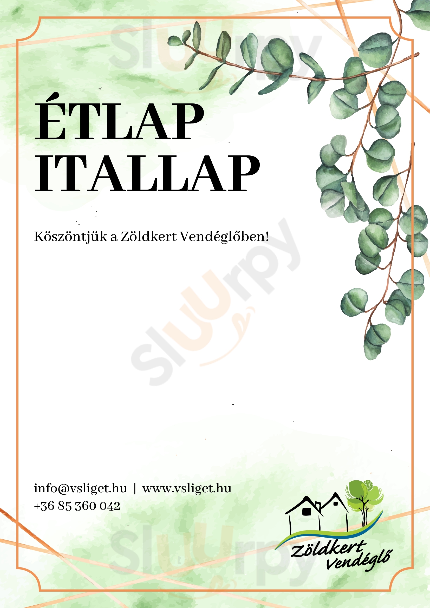 Zöldkert Vendéglő Fonyód Menu - 1