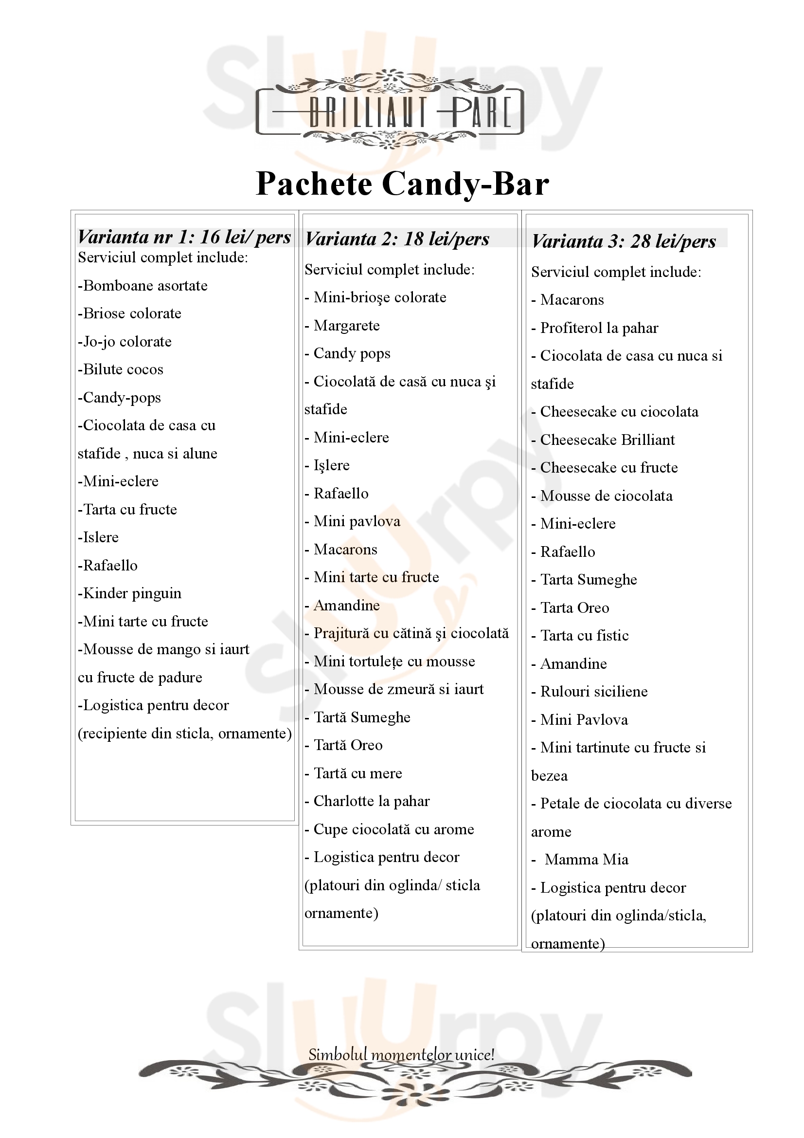 Hotel Brilliant Plaza Zalau Menu - 1