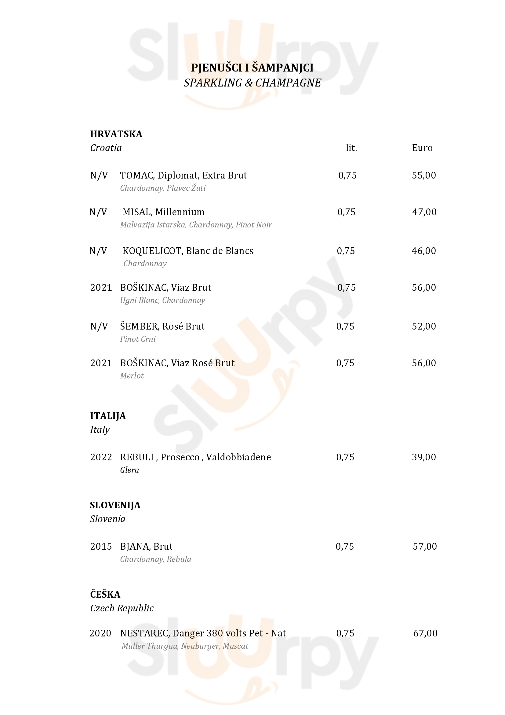 Restaurant Boskinac Novalja Menu - 1