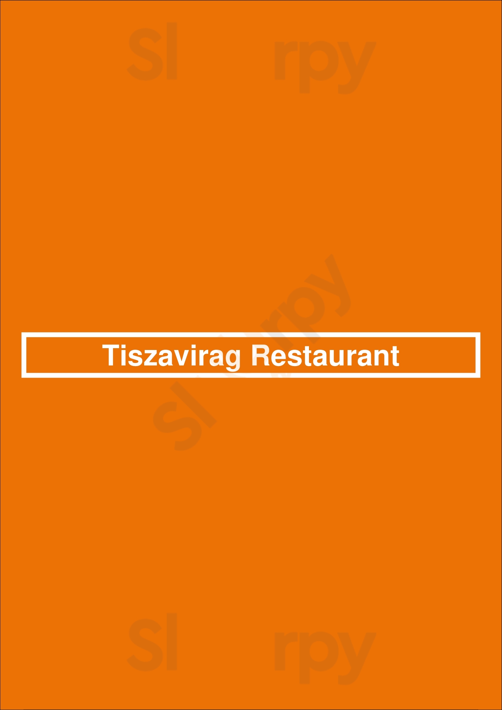 Tiszavirag Restaurant Szeged Menu - 1