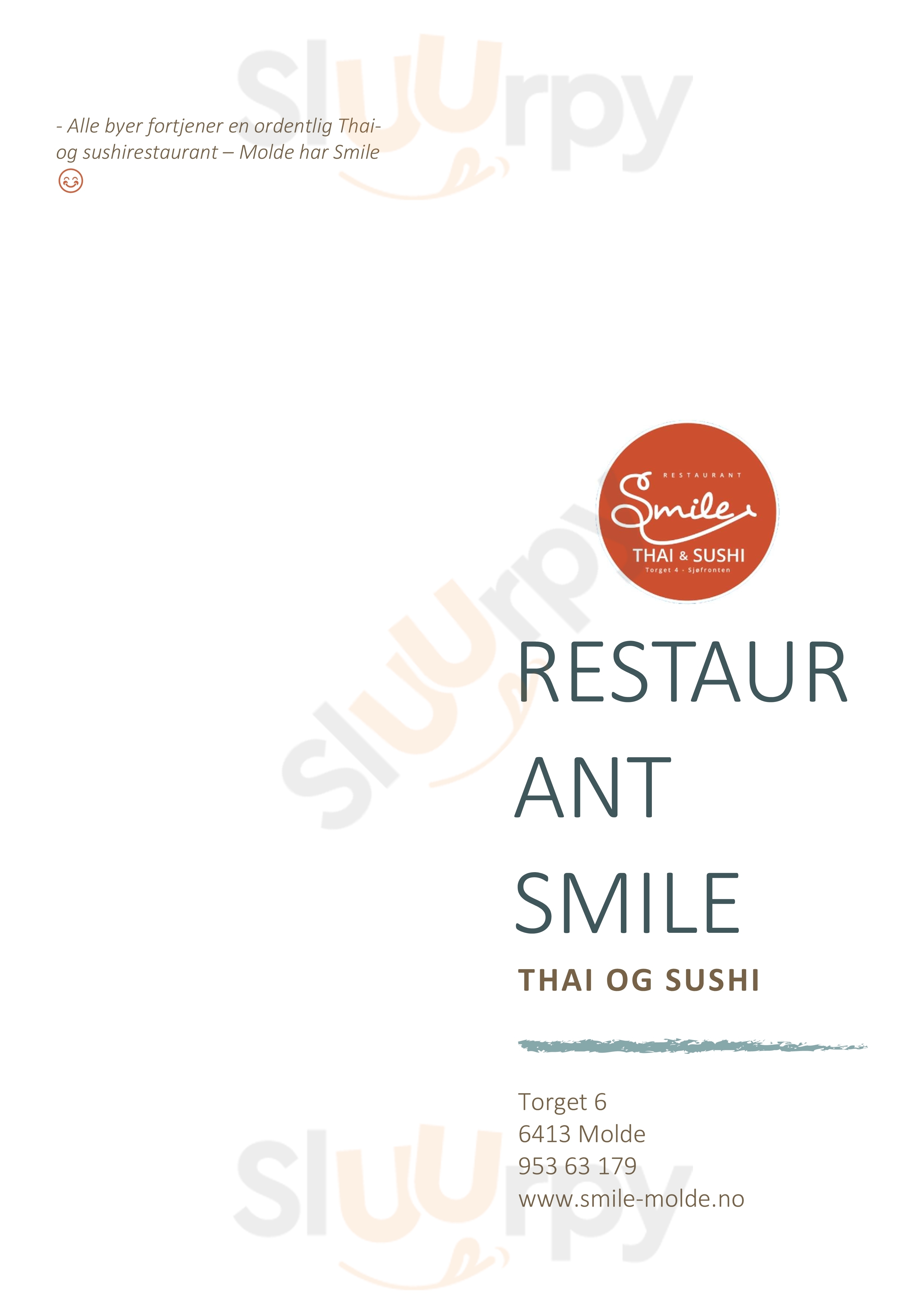 Restaurant Smile - Thai & Sushi Molde Menu - 1