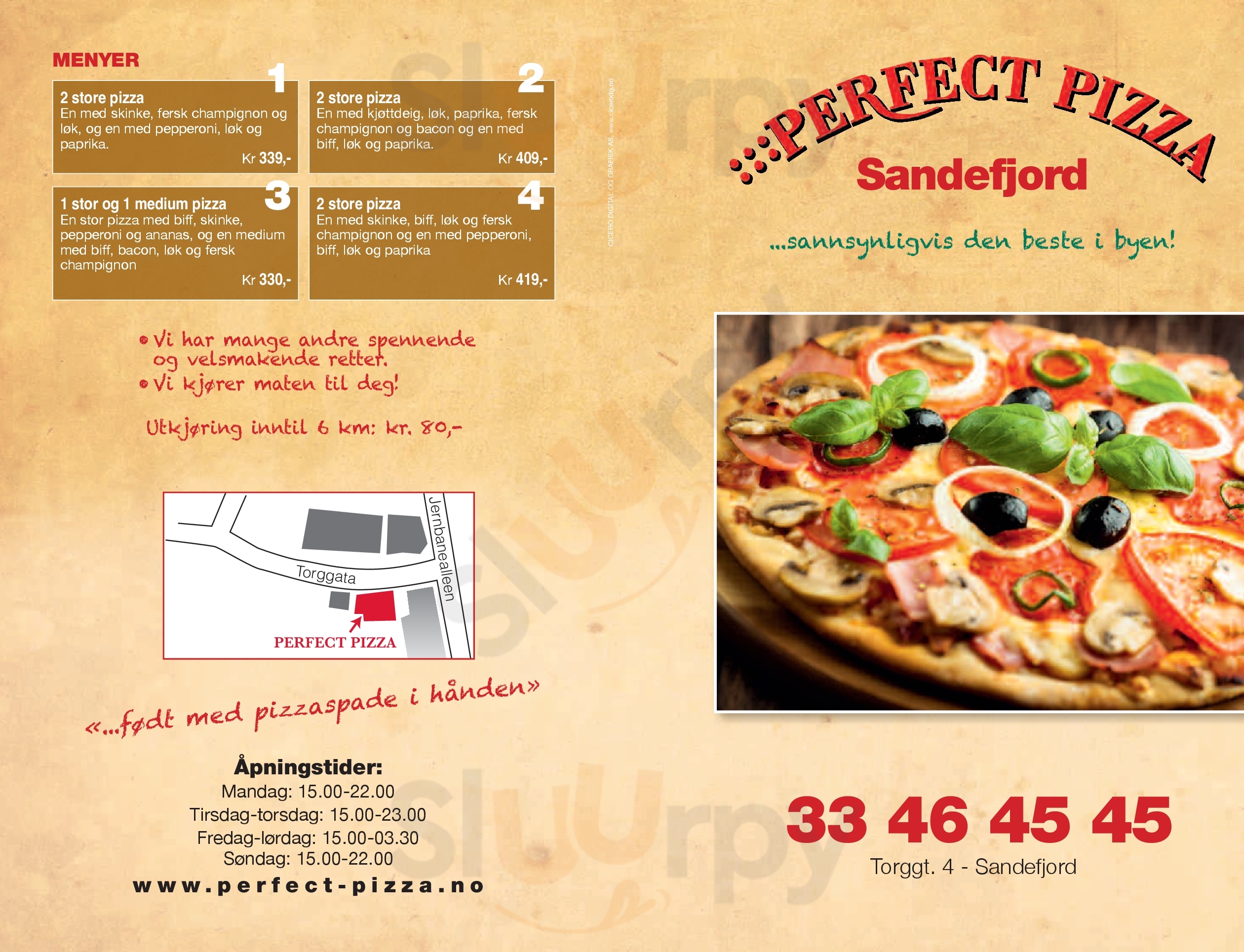 Perfect Pizza Sandefjord Menu - 1