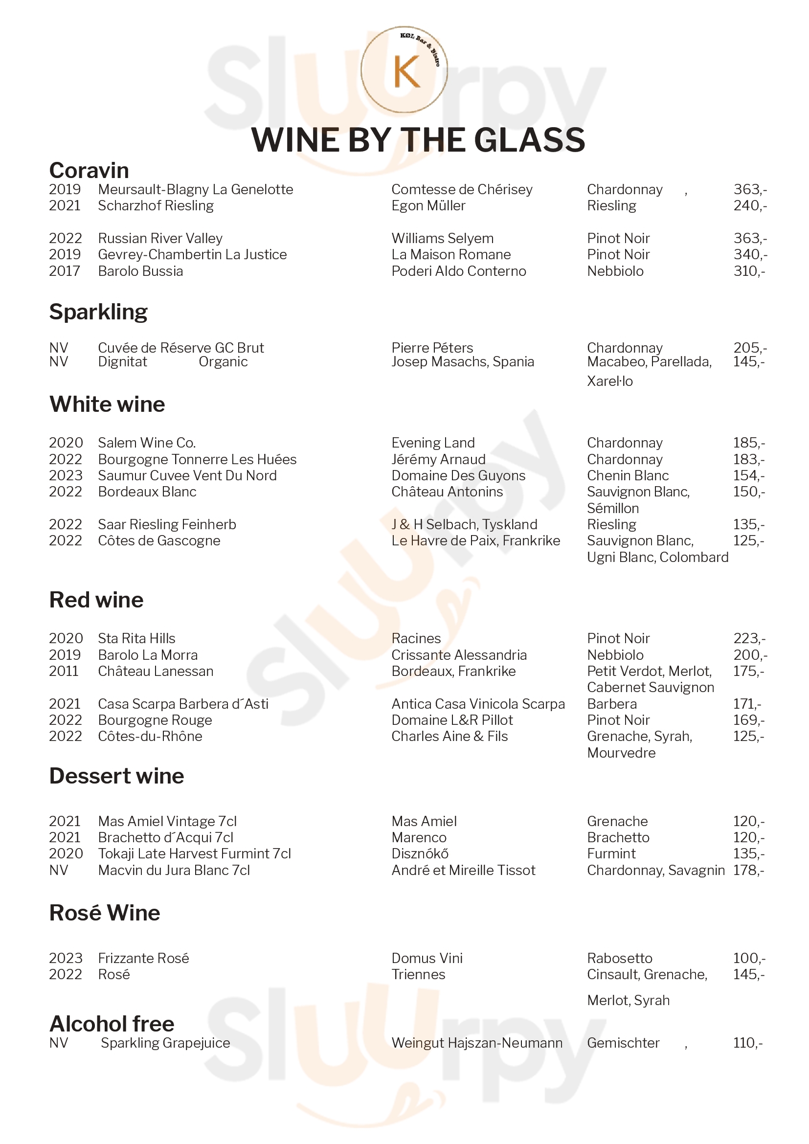 Syd Mat & Vinbar Molde Menu - 1